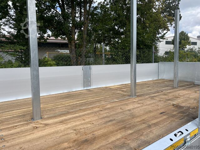 Anhänger mit offener Pritsche Möslein THT 11- G 6,2 Tandem Pritsche- Tieflader mit Rungentaschen