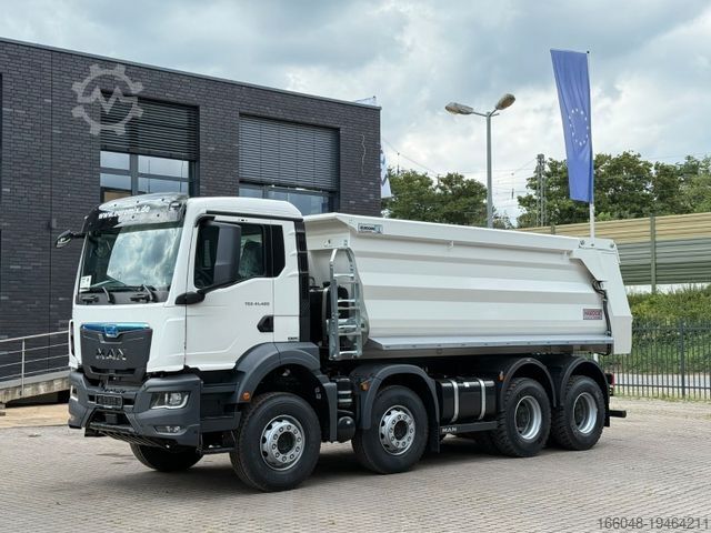 Tipper truck MAN TGS 41.480 BB 8X4 Hydraulische Klappe