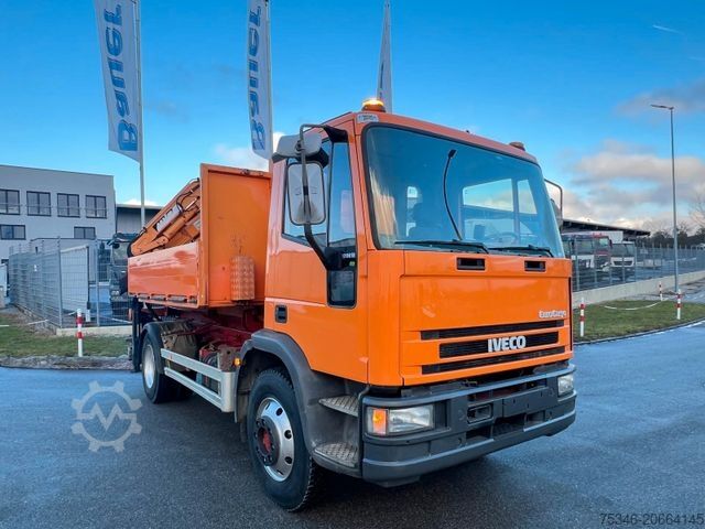 Roll-off tipper truck IVECO ML 120E18 Abrollkipper/Kran-Mulde/Funk/Seilwinde