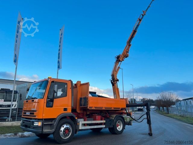 Truck mounted crane IVECO ML 120E18 Abrollkipper/Kran-Mulde/Funk/Seilwinde