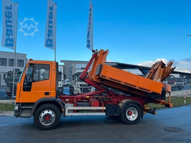 Truck mounted crane IVECO ML 120E18 Abrollkipper/Kran-Mulde/Funk/Seilwinde