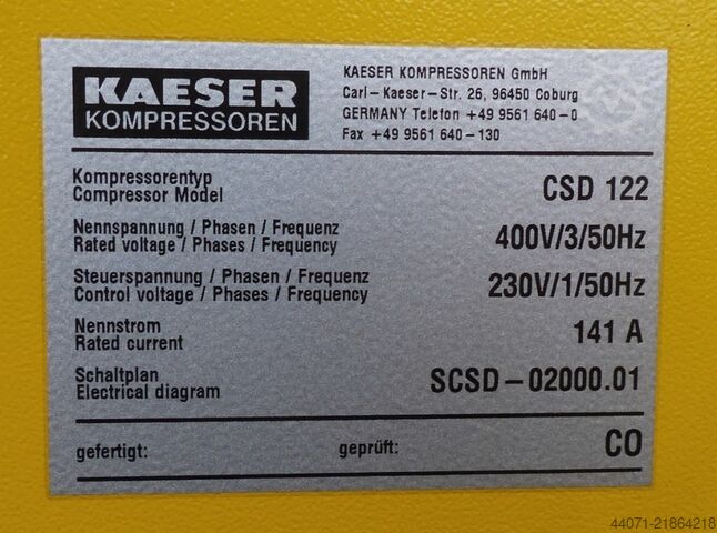 Screw compressor CSD122 Kaeser CSD122