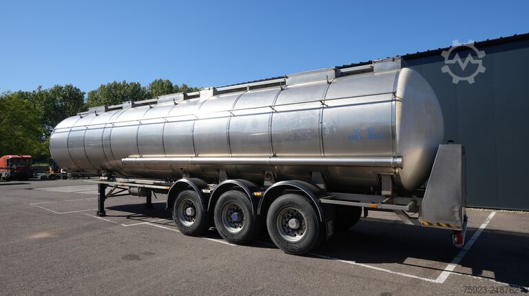 Food tanker Van Hool 3 axle food tank trailer 33.300ltr