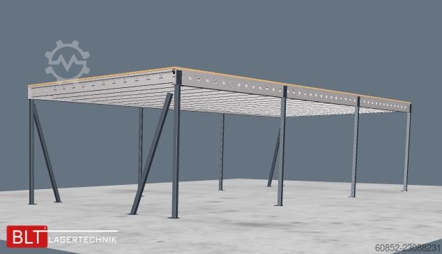 Storage platform 5x15m Lagerbühne , Belastung : 500kg/qm Unterkante: 3m ,ca. 75qm , Systembühne