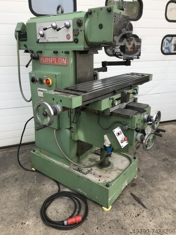 Universal Fräsmaschine, Konsolfräsmaschine, Vertikalfräsmaschine, Horizontalfräsmaschine SIMPLON UN-S / Universa-Super