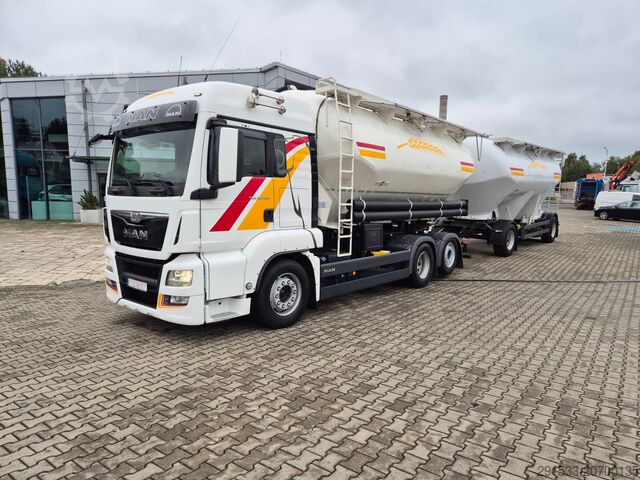 Vakuum-Druck-Lkw MAN TGS 26.480 / SPRITZER SILO / 24+28m3
