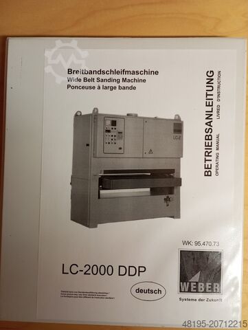 Breitbandschleifmaschine Weber LC - 2000 DDP - 600