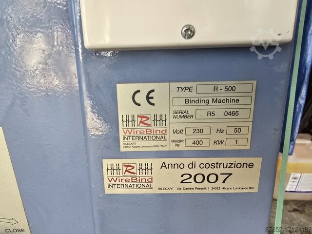 Semiautomatic binding machine Rilecart R-500