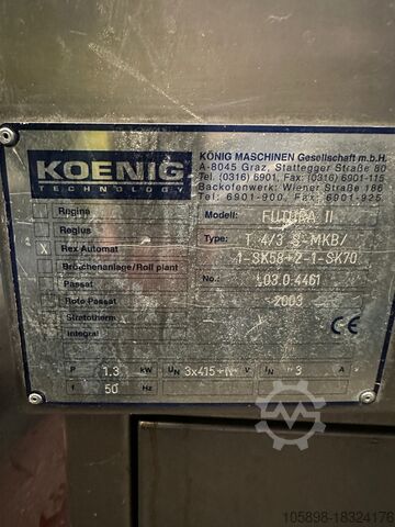 Brötchenlinie Koenig Technology Futura II Type T 4/3 S- MKB