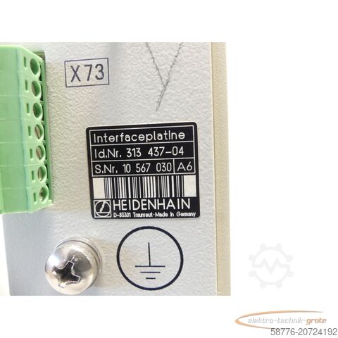 Component Heidenhain 313 437-04 Interfaceplatine SN: 10 567 030 - generalüberholt mit 3 Monaten Gewährleistung-
