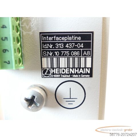 Component Heidenhain 313 437-04 Interfaceplatine SN: 10 775 086 - generalüberholt mit 3 Monaten Gewährleistung-