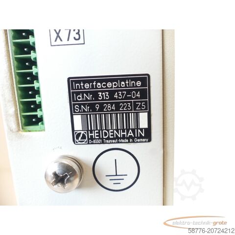 Component Heidenhain 313 437-04 Interfaceplatine SN: 9 284 223 - generalüberholt mit 3 Monaten Gewährleistung-