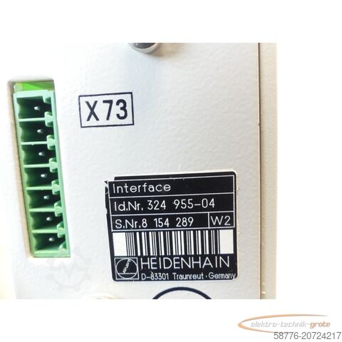 Component Heidenhain 324 955-04 Interfaceplatine SN: 8 154 289 - generalüberholt mit 3 Monaten Gewährleistung-