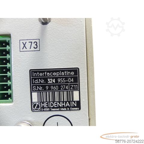 Component Heidenhain 324 955-04 Interfaceplatine SN: 9 960 274 - generalüberholt mit 3 Monaten Gewährleistung-