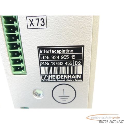Component Heidenhain 324 955-15 Interfaceplatine SN: 13 632 455 - generalüberholt mit 3 Monaten Gewährleistung-