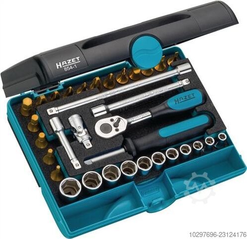Socket set 854T, 33-piece, 1/4", 1 unit HAZET 