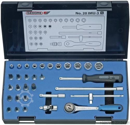 Socket wrench set 20 IMU-3 - 1 piece Gedore 