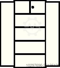 Wing door cabinet H1950xW950xD500mm - 1 unit  