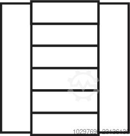 Wing door cabinet H2200xW950xD420mm - 1 pc  