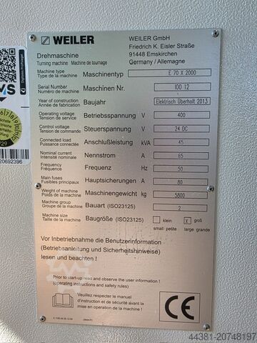 CNC-Drehmaschine WEILER