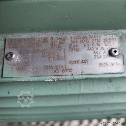 High pressure centrifugal fan Spellna VRU 15-125-30H3 3240m3/h 18kw p1:1,2kg/m3