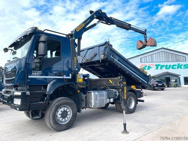 Truck mounted crane IVECO Trakker 360/AD190/Pafinger 13.001/Meiller/1.Hand