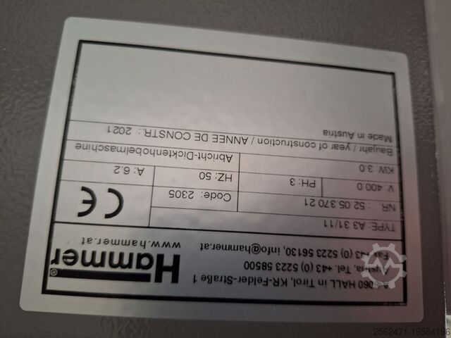 Used AD planer Hammer A3-31 Felder Hammer