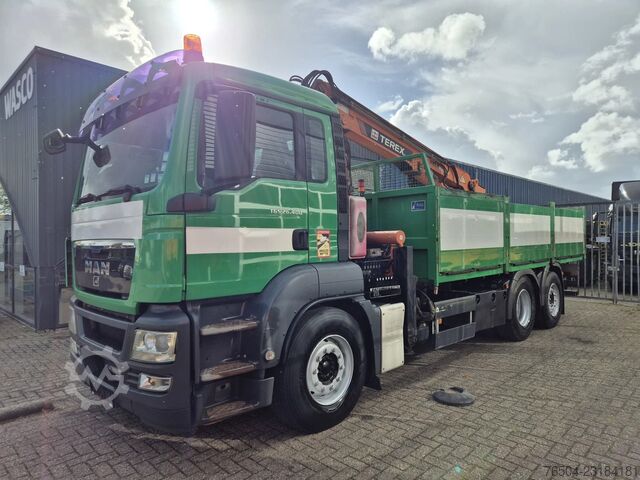 MAN TGS 26.400 6X2 Pritsche/ Crane Terex 210.2-A13 Remote MAN TGS 26.400 6X2 Pritsche/ Crane Terex 210.2-A13 ...