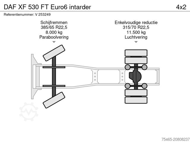 Standard-SZM DAF XF 530 FT Euro6 intarder