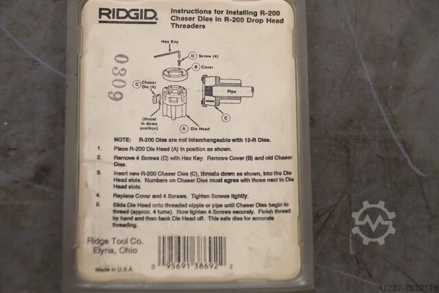 Threading die set Ridgid 1/2"  BSPT