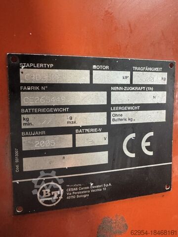 Diesel Forklift BT C4D350E Cesab Drago 350 Kabine STVO