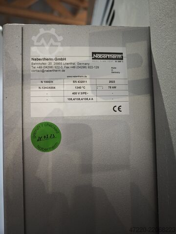Electric chamber furnace 1340°C Nabertherm N1000/H