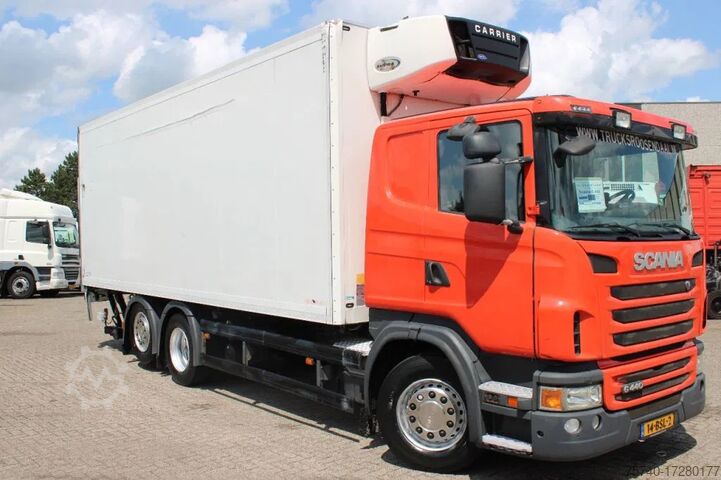 Refrigerated/frozen transport Scania G 440 + 6x2 + carrier + euro 5 + lift