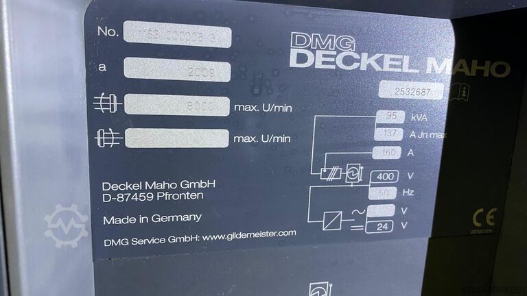 CNC Horizontal-Bearbeitungszentrum Deckel Maho DMG DMC 125 H duoBlock