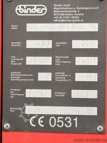 Warmwasserkessel Binder RRK