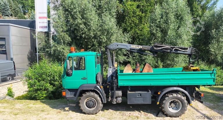 Kipper LKW MAN LKW Kipper mit Kran und Holzgreifer 7731