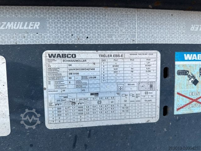 Tipper semitrailer SCHWARZMÜLLER SK SM 5198 Kippauflieger 3 ACHS