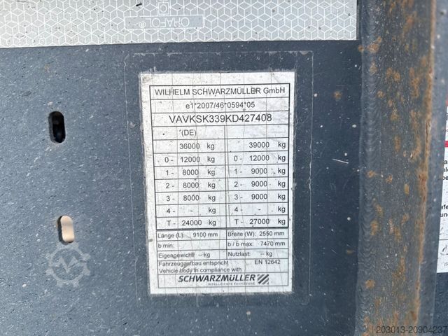 Tipper semitrailer SCHWARZMÜLLER SK SM 5198 Kippauflieger 3 ACHS