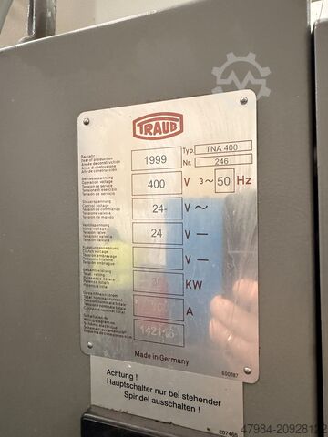 CNC lathe TRAUB TNA 400