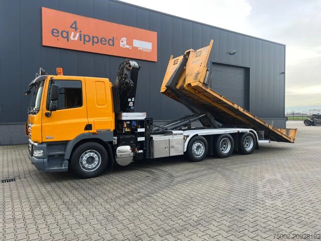 Hook arm system DAF CF 85.410 8x2 / HMF 3000 K6 crane (30T/m 6x ext...
