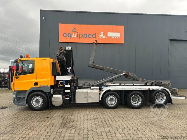Hook arm system DAF CF 85.410 8x2 / HMF 3000 K6 crane (30T/m 6x ext...