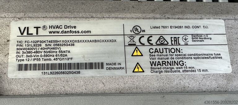 Control unit Frequenzumrichter Danfoss VLT HVAC Drive 