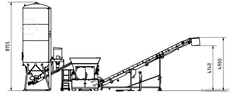 Small mobile concrete batching plant PROMEKON QUASIMIX 1000S