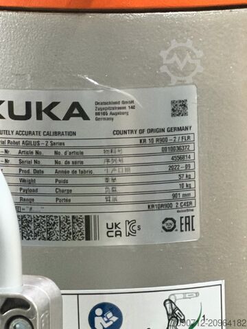 Industrial robot KUKA KRC4 KR10 R900-2 / FLR