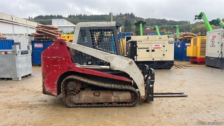 Tracked Skid Steer Takeuchi TL130 with forks and loader bucket
