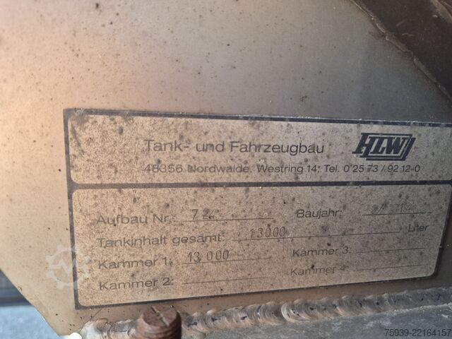 Tankanhänger  Fabr. HLW - 13.000 L