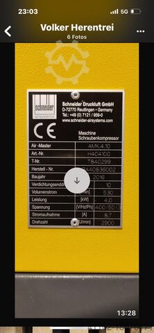 Screw air compressor schneider AMK 4.10