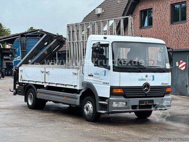 LKW mit Pritsche (offen) MERCEDES-BENZ Atego 1023 Pritsche/Glastransporter + Ladekran