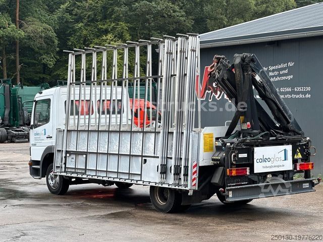 LKW mit Pritsche (offen) MERCEDES-BENZ Atego 1023 Pritsche/Glastransporter + Ladekran