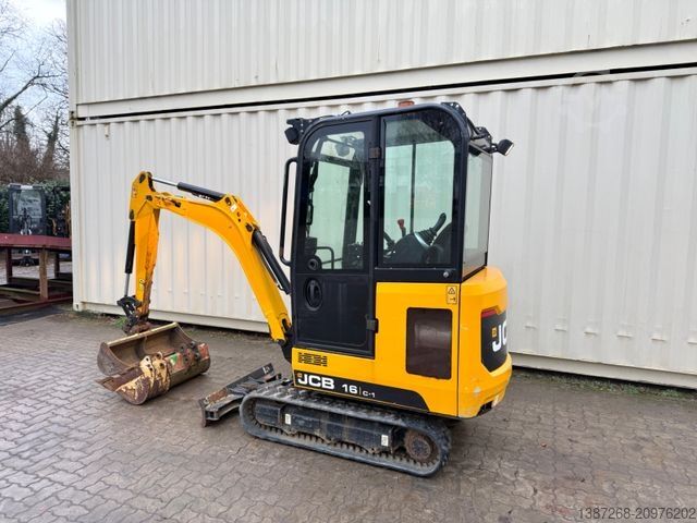 Mini excavator JCB 16C-1 /2021 BJ/848 H/verbr. Laufwerk/3xLöffel